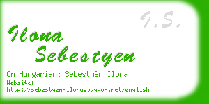 ilona sebestyen business card